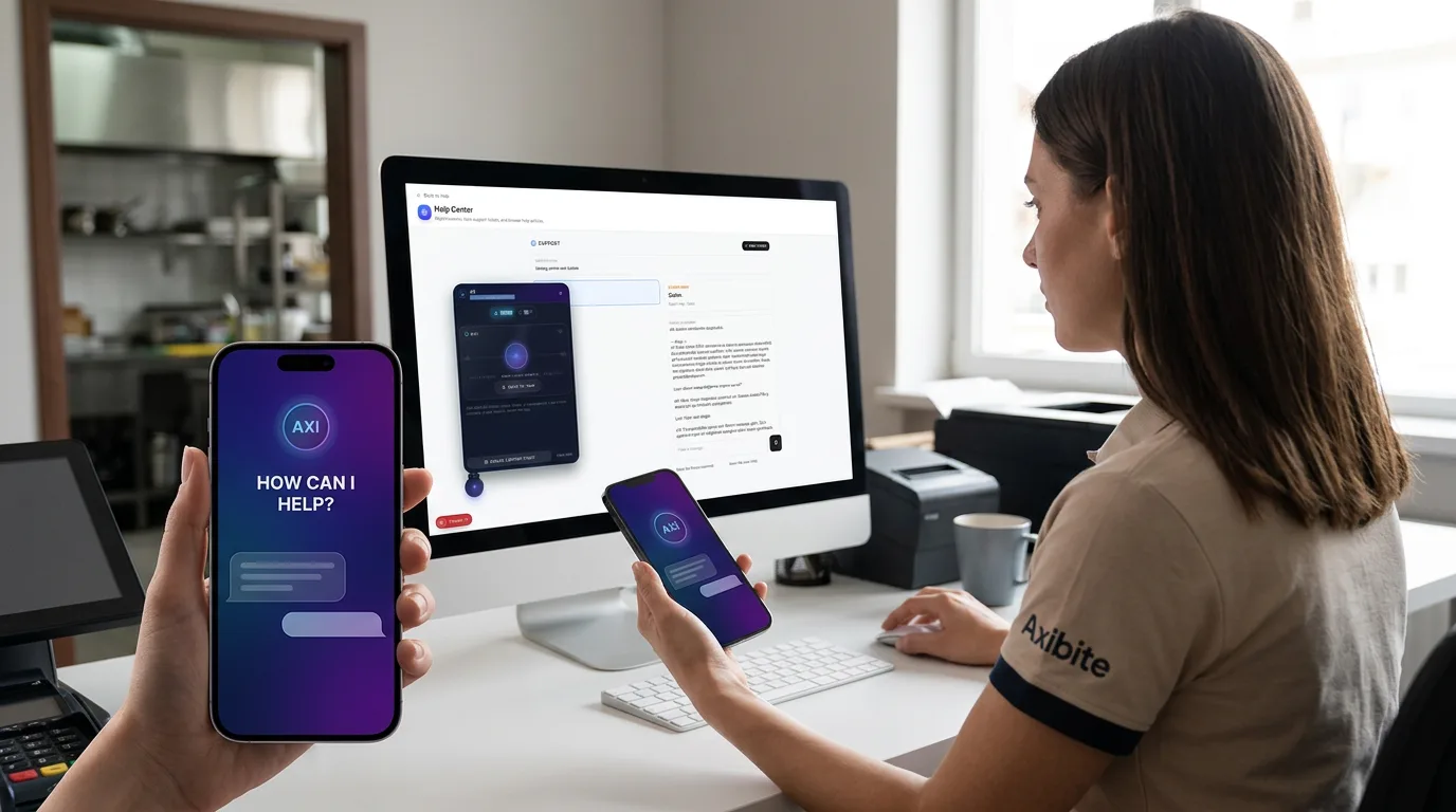 Help Center & AI Assistant in use